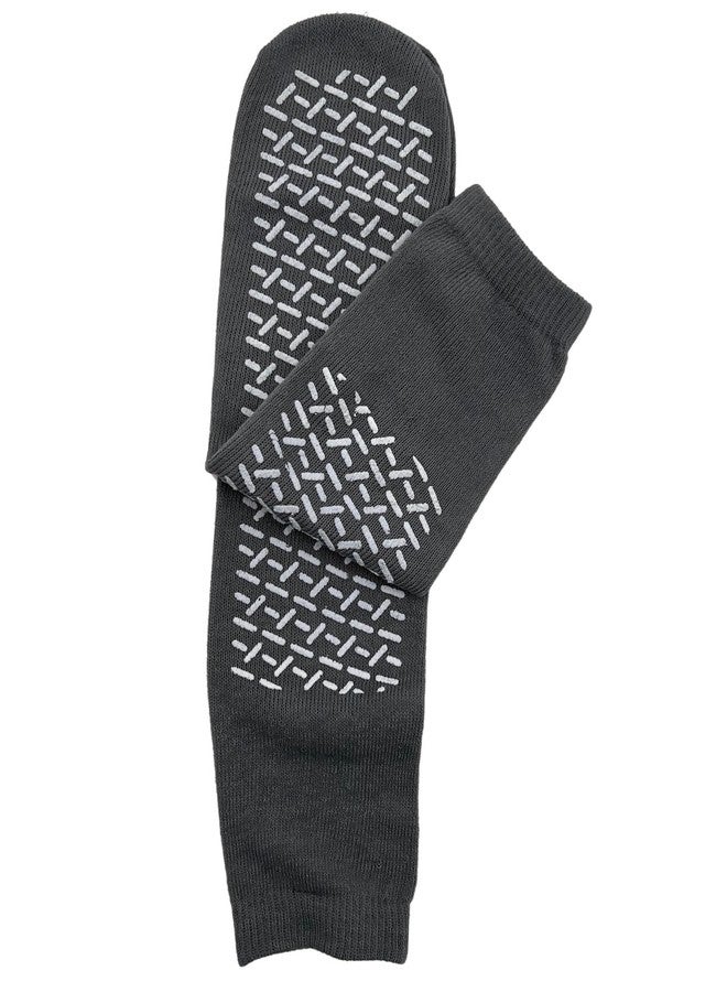 Comfort Axis Double Tread Non-Skid XX-Large Comfort Safety Socks, Grey (Pack of 6) - Image 5